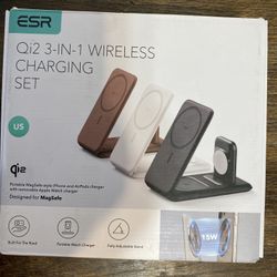 ESR Qi2 3 in 1 Charging Station for Apple, [Certified] Apple Watch Charger 15W
