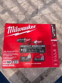 M-18Compact Brushless Hammer/Impact, Batteries, Charger & Bag