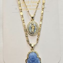 San Judas & Buddha Necklace
