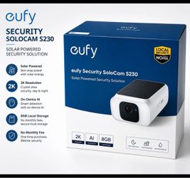 eufy security S230 SoloCam , Solar-Powered, Wireless Outdoor  Camera (1pc), NEW