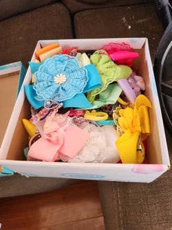 Box Full Of Girl Bows Small Big
