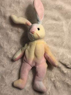 Rare TY Beanie Babies Hippie The Rabbit