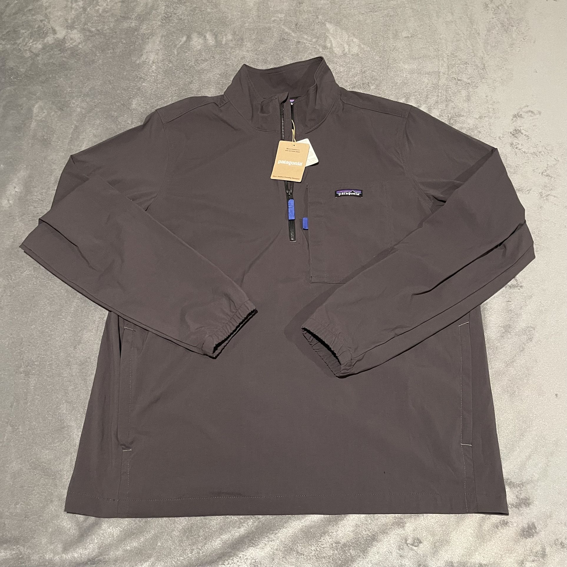 Patagonia Jacket Mens Ink Black Outdoor Everyday Marsupial Pullover Water Repel