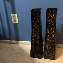 metal vases