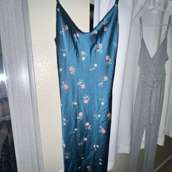 Satin Floral Dress 
