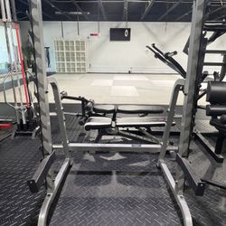 Multi Press Rack And Bench with Adjustable Bar Height 