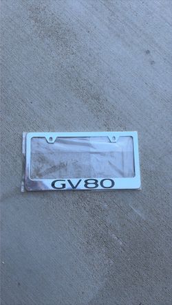 Genesis GV80 chrome license plate frame