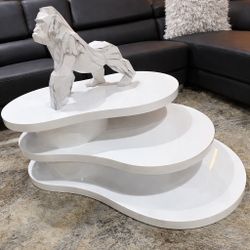 WHITE contemporary style COFFEE TABLE 🤍🤍🤍