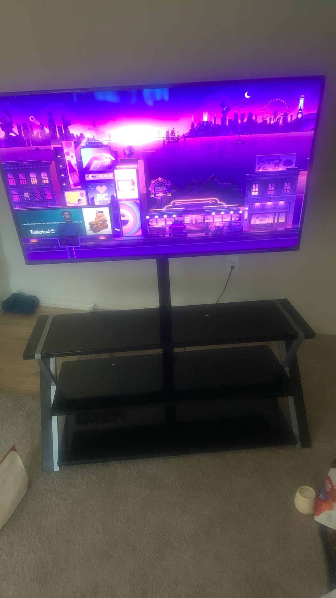 55” TCL Tv And Stand $240