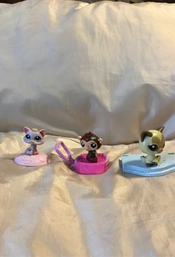 3 various little pet shop promotional items