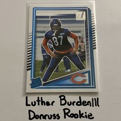 Luther Burden III Chicago Bears WR Donruss Rookie Card.