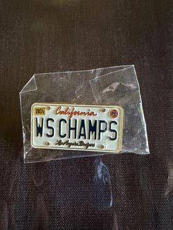 Los Angeles Dodgers World Series Champs License Plate Pin