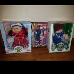 cabbage patch  and nascar dolls