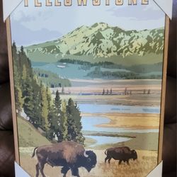 Yellowstone National Park Picture With Frame