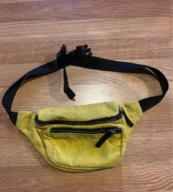 Yellow Corduroy Fanny Pack