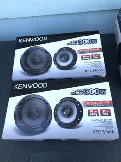 Kenwood 6-1/2 New Car Audio Speakers 50 Dollars Each Pair Or 100 For Both Pairs 