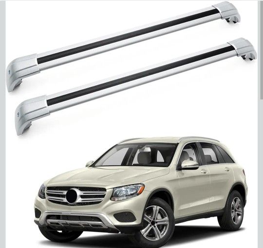MotorFansClub 2 x Luggage Racks Roof Racks Fit for Mercedes Benz GLC 300 X253 W253 GLC43 GLC200 GLC250 GLC 2017 2018 2019 2020 2021 2022 Top C