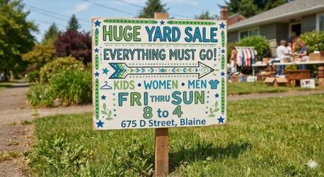 Moving sale Friday-Sunday 8 to 4