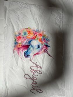 Personalized Unicorn Pillowcase