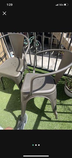 2 Gun Metal Chairs