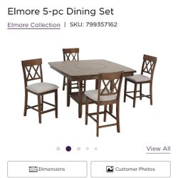 Dining Set With Lazy Susan In Table