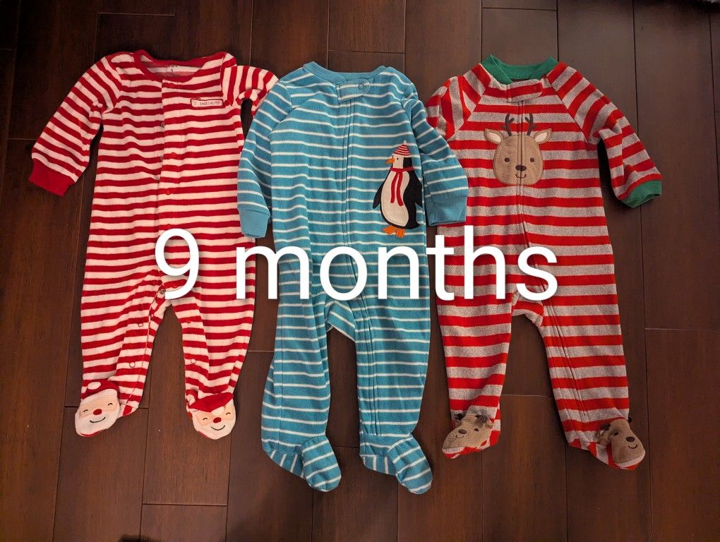 9 Month Old Fleece Footies