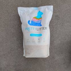 PRETTY LITTER Cat Litter 6.25# New  Bag w/Scratch Marks