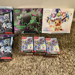 Pokemon Scarlet & Violet - Prismatic Evolutions,  Shrouded Fable and Journey Together Booster Bundle