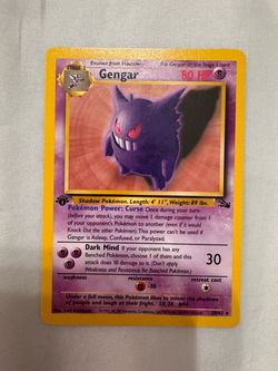 1st edition non holo Gengar, Haunter, Gastly fossil