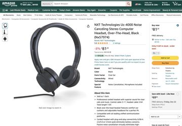 Nxt Noise Cancelling USB Headset
