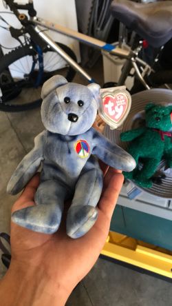 Peace bear 10 year anniversary Ty beanie baby