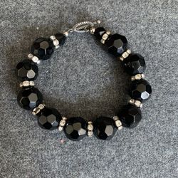 Black Bracelet w Stones