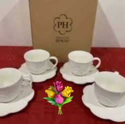 TÁCITAS Y PLATOS MARBELLA DE PRINCESS HOUSE 🌼🌼🌼