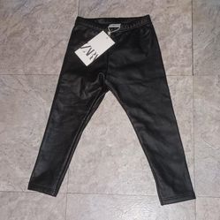 Zara Faux Leather Toddler Tights 