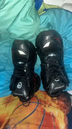 Red and black balenciaga runner