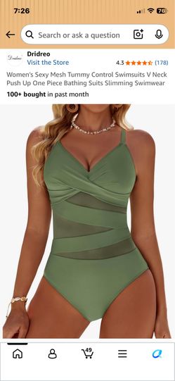Olive green bathing suit