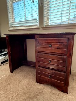 Solid Wood Desk with 3 Drawers /living spaces