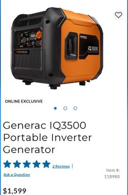 Generac Generator IQ3500.