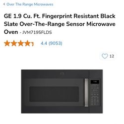 Ge Over Range Microwave Oven