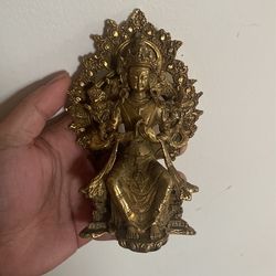 Chinese metal guanyin sculpture