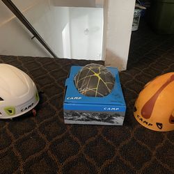 Rock climbing helmets