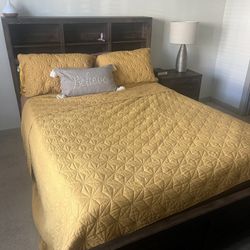 Queen Bed, Mattress, Box Springs, Night Stand $300