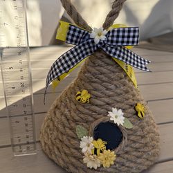 New Handmade Bee Skep/Hive Decoration