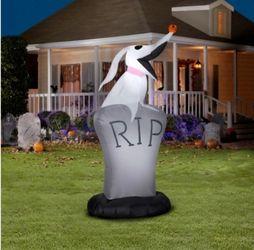 Zero Nightmare Before Christmas Halloween Airblown Inflatable 5ft Gemmy Grave 🎃