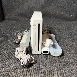Nintendo Wii with Cables and Controllers