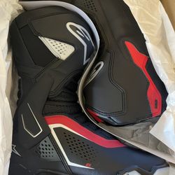 alpinestars SMX-6 vented blk/silver/red us 10.5
