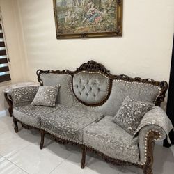 Vintage French Italian Rococo Sofa Set With Its Tables