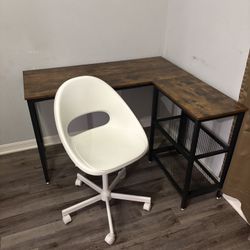 L-shape Desk & Chair