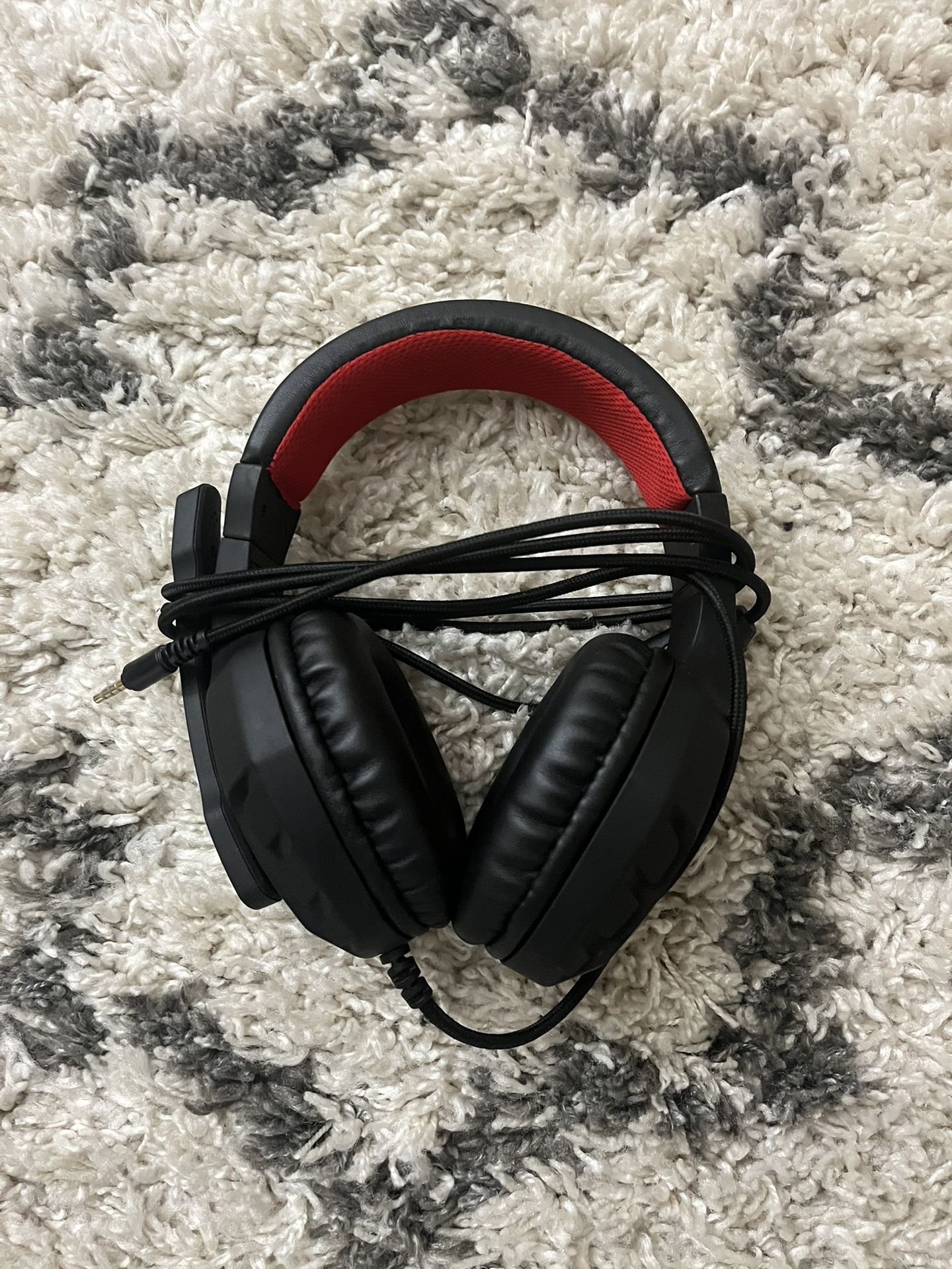 Gaming Headphones Red Black