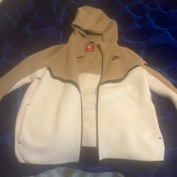nike tech white and tan